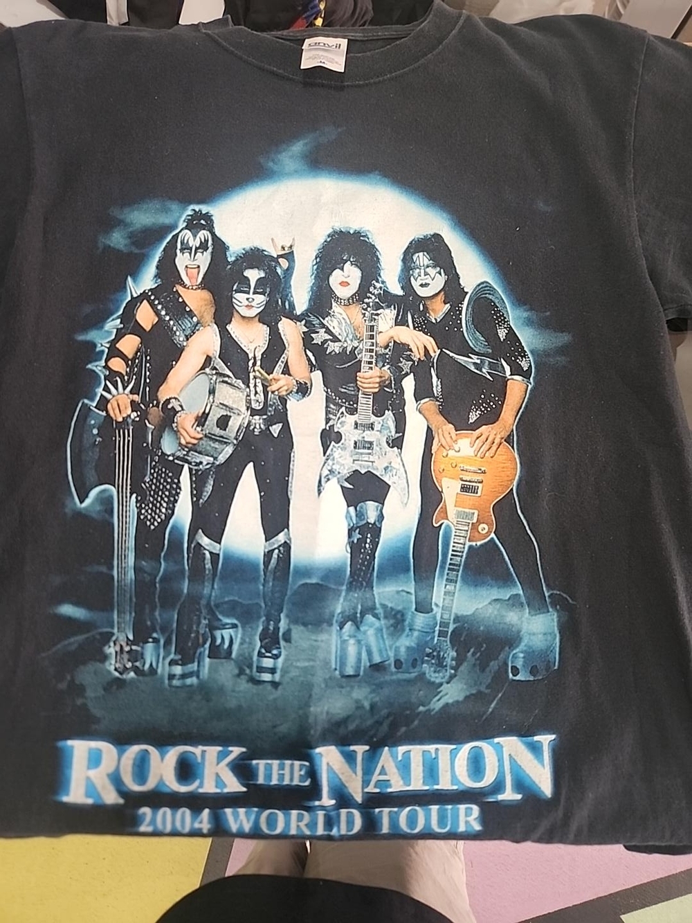Anvil Black KISS 'Rock The Nation' 2004 Tour Graphic Tee